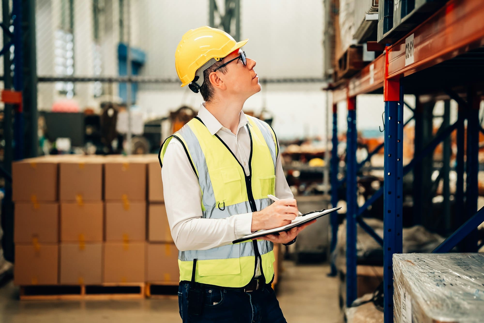 Portrait of warehouse worker at warehouse store